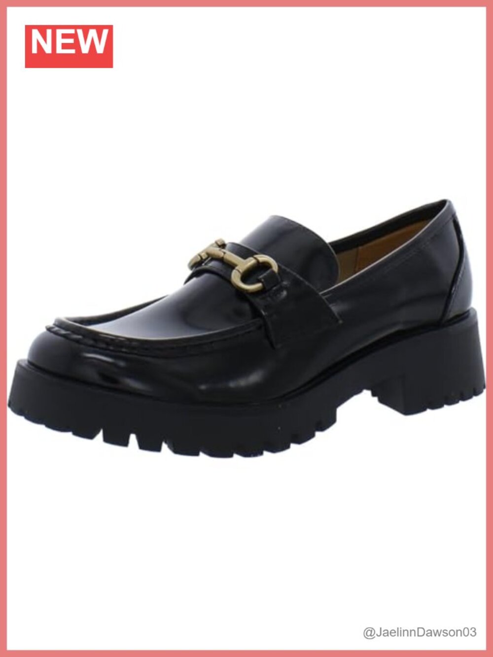 Nine West Allmy Women's Lug Sole Horsebit Loafer Slip-On Leather Shoes
